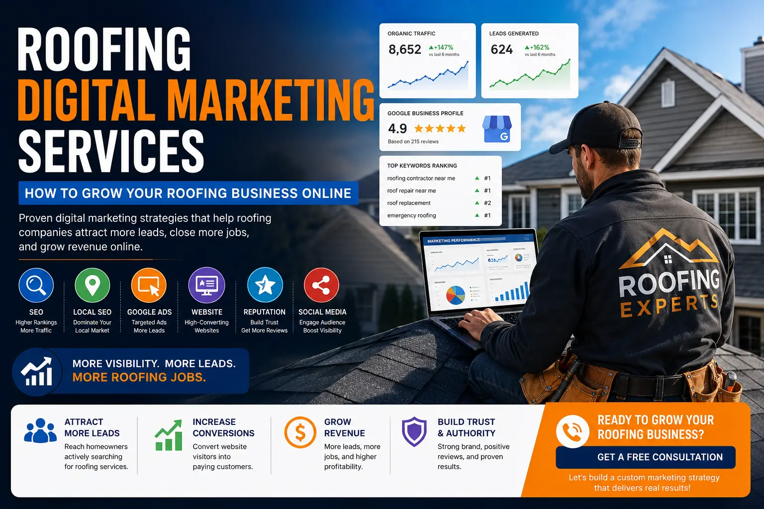 Read more about the article Roofing Digital Marketing Services Guide for 2026